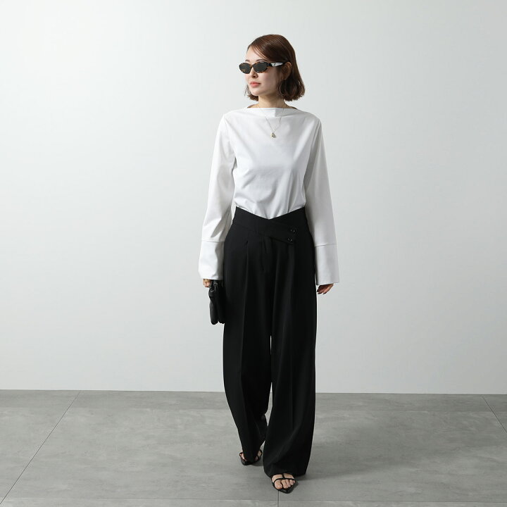 PRADA ラウンド型サングラス ブラウン/レザーブラック 