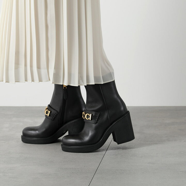 楽天市場】GUCCI グッチ ショートブーツ 750538 17K00 レディース ロゴ 