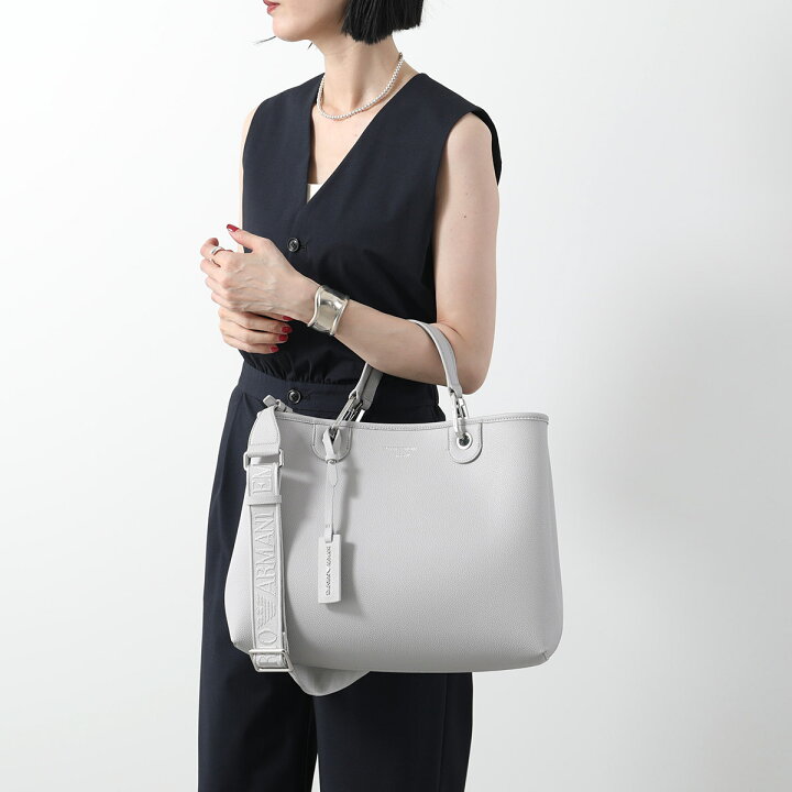 Emporio Armani レザー トートバッグ ライトグレー Brandol / EMPORIO 