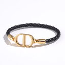 Dior ディオール ブレスレット 30 MONTAIGNE モンテーニュ B2668WOMCM レディース レザー CDロゴ アクセサリー 307/Gold-Black【dc_kikaku】