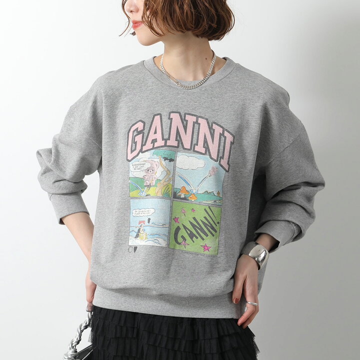 楽天市場】GANNI ガニー スウェットシャツ ISOLI BD OVERSIZED 