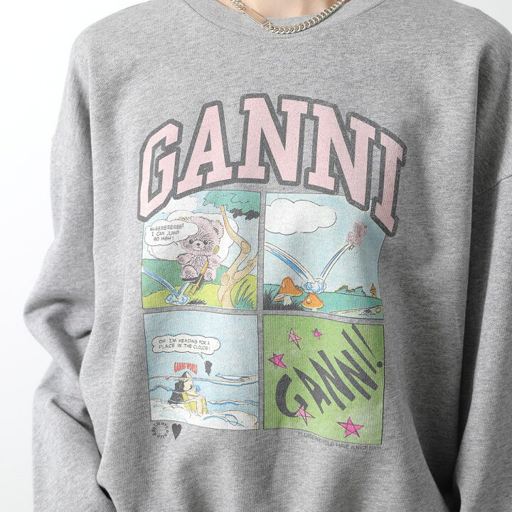 楽天市場】GANNI ガニー スウェットシャツ ISOLI BD OVERSIZED 