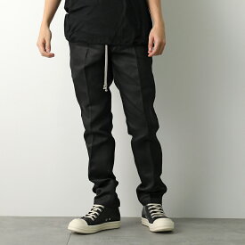 Rick Owens リックオウエンス トラックパンツ DRAWSTRING SLIM LOMG RU01E5390 TWL メンズ リネン テーパード スリム 09/BLACK