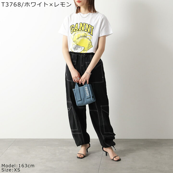 楽天市場】 GANNI ガニー 半袖 Tシャツ Basic jersey Lemon Banana  