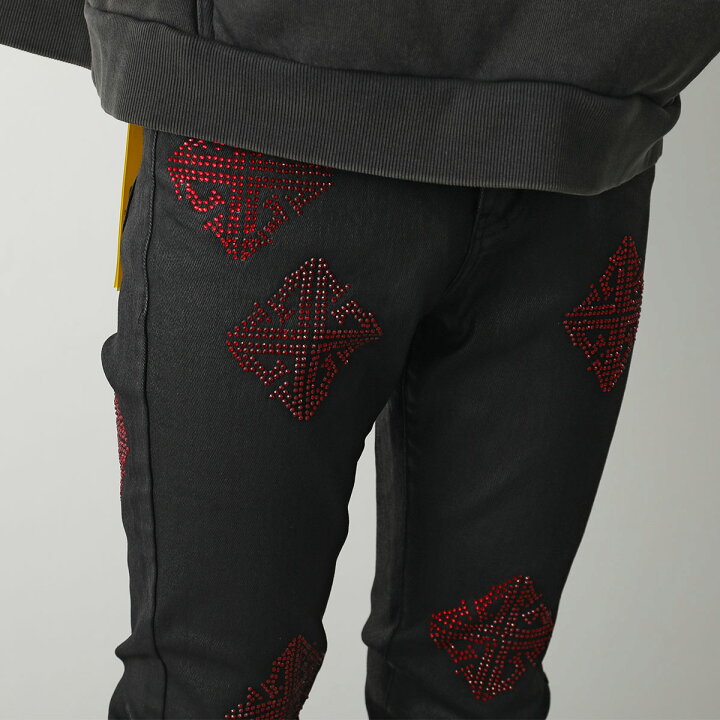 楽天市場】GUAPI グアピ ジーンズ Obsidian Black Icon Embellished 