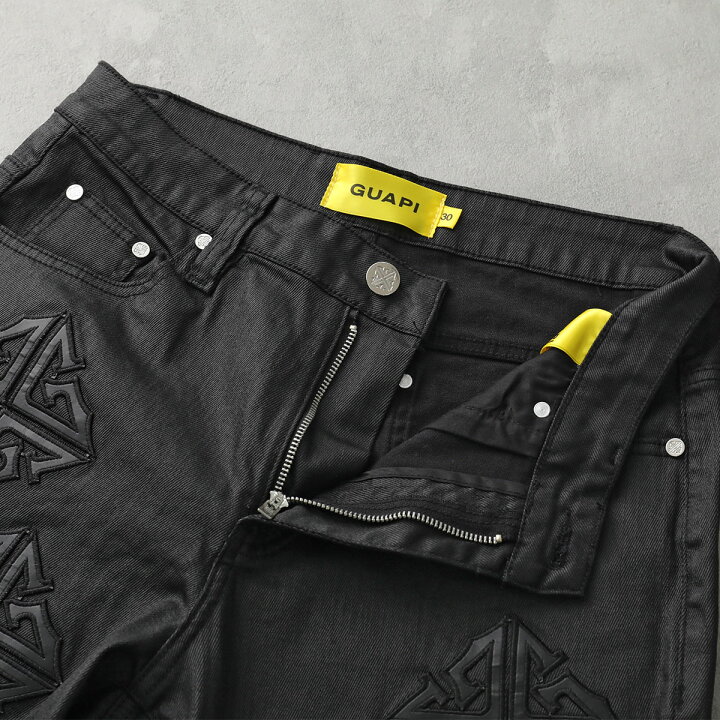 楽天市場】GUAPI グアピ ジーンズ Obsidian Black Icon Flared Denim 