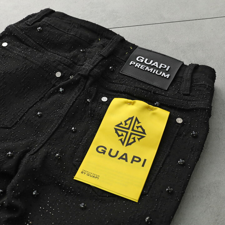 楽天市場】GUAPI グアピ ジーンズ All Black Embellished Denim V2 
