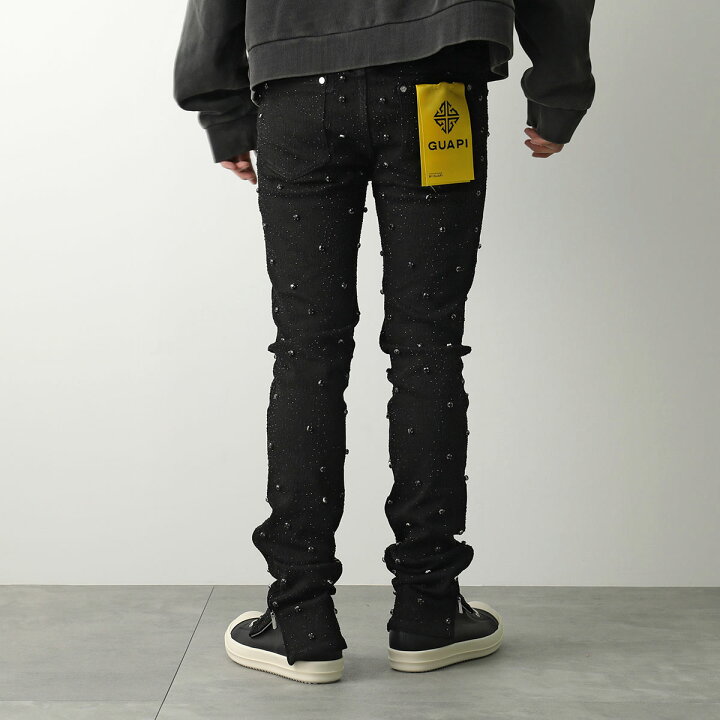 楽天市場】GUAPI グアピ ジーンズ All Black Embellished Denim V2 