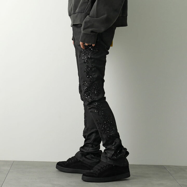 楽天市場】GUAPI グアピ ジーンズ All Black Flowers Embellished 