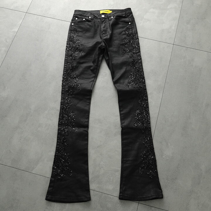 楽天市場】GUAPI グアピ ジーンズ All Black Flowers Embellished 