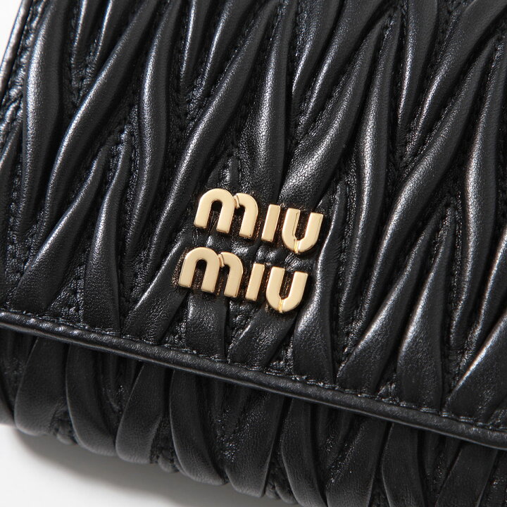 楽天市場】MIUMIU ミュウミュウ 三つ折り財布 MATELASSE マテラッセ 