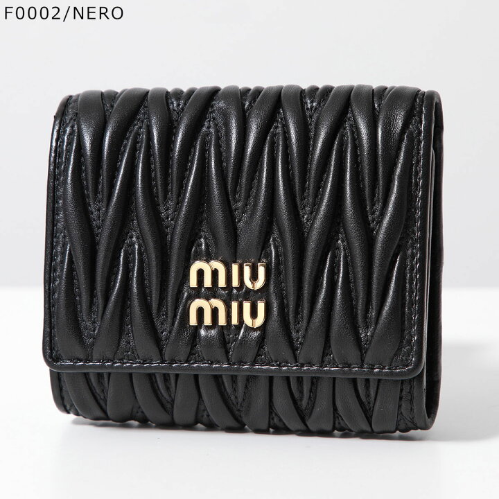 楽天市場】MIUMIU ミュウミュウ 三つ折り財布 MATELASSE マテラッセ 