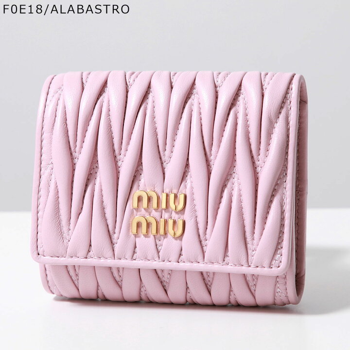 楽天市場】MIUMIU ミュウミュウ 三つ折り財布 MATELASSE マテラッセ  