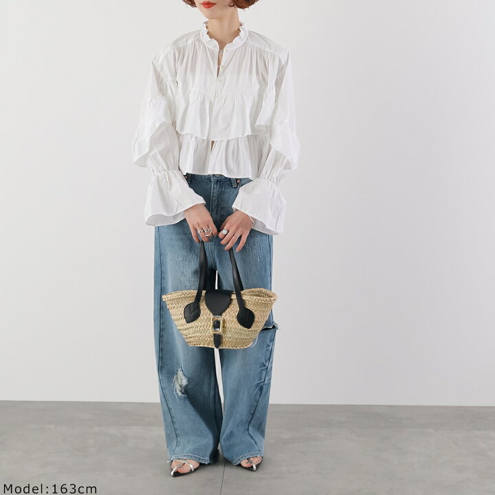 楽天市場】Sara mallika サラマリカ ブラウス Cotton Volume Frill 