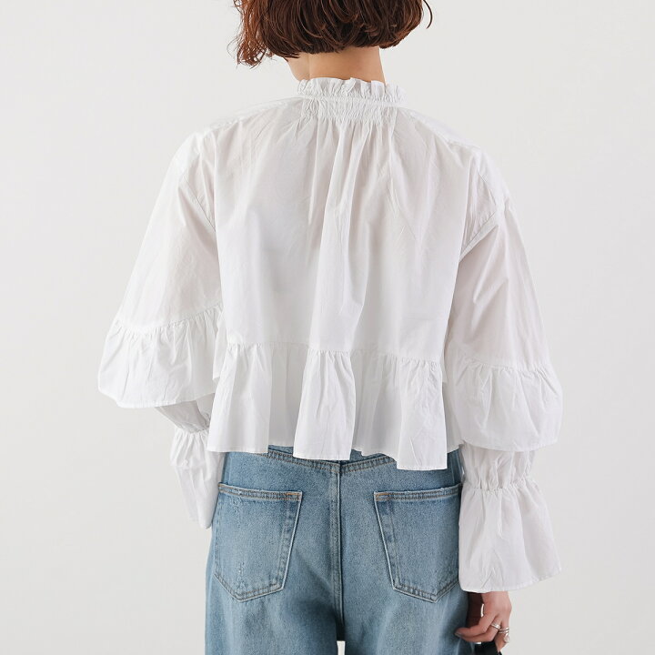 楽天市場】Sara mallika サラマリカ ブラウス Cotton Volume Frill 