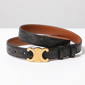 CELINE セリーヌ ベルト Medium 25MM ミディアム 45AK92ACO.04LU レディース トリオンフ レザー 総柄 TAN