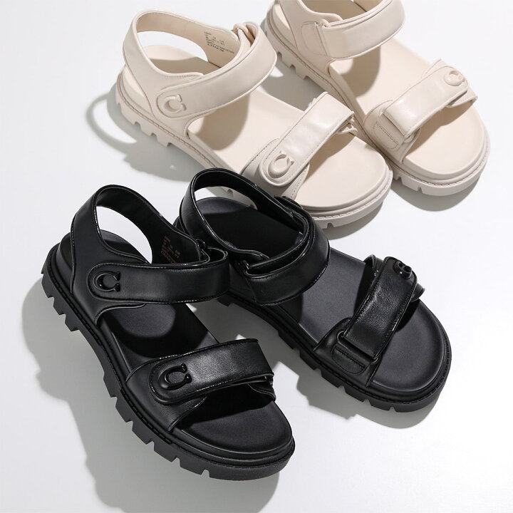 楽天市場】COACH コーチ サンダル BRYNN LTH SANDAL CS094 レディース  
