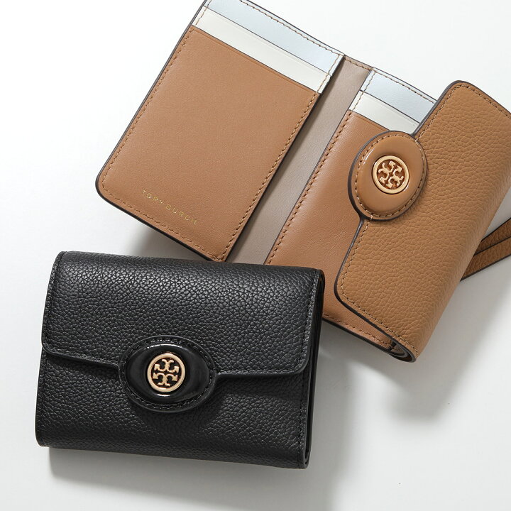 楽天市場】TORY BURCH トリーバーチ 三つ折り財布 Robinson Pebbled 
