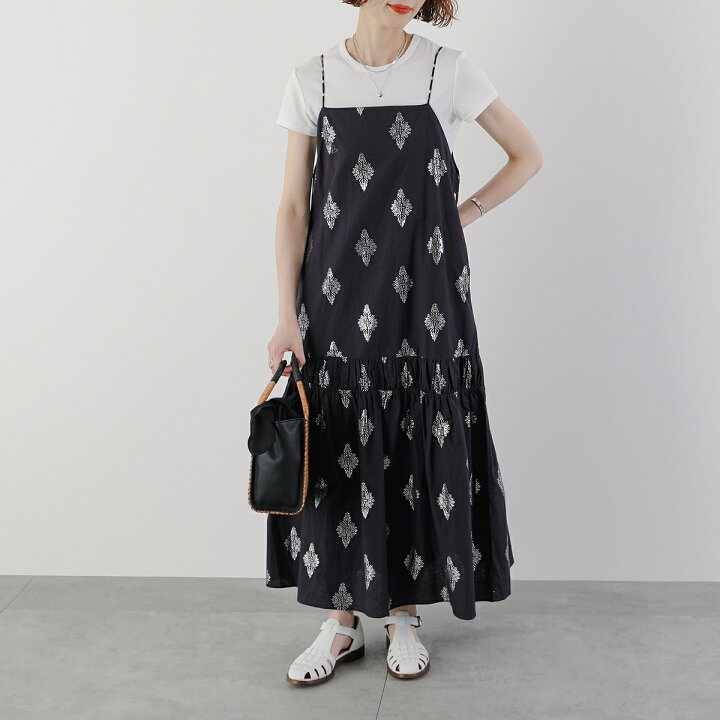 楽天市場】ne Quittez pas ヌキテパ ワンピース COTTON LINEN FOIL  