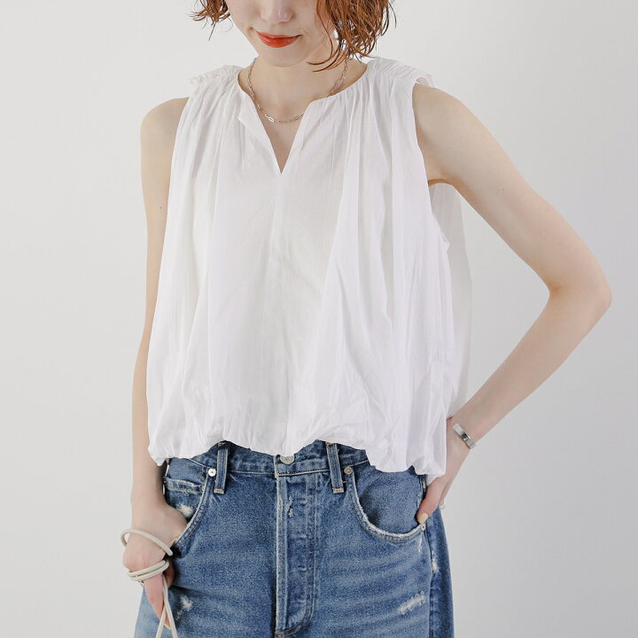 楽天市場】ne Quittez pas ヌキテパ ブラウス COTTON ORGANZA BALLOON 