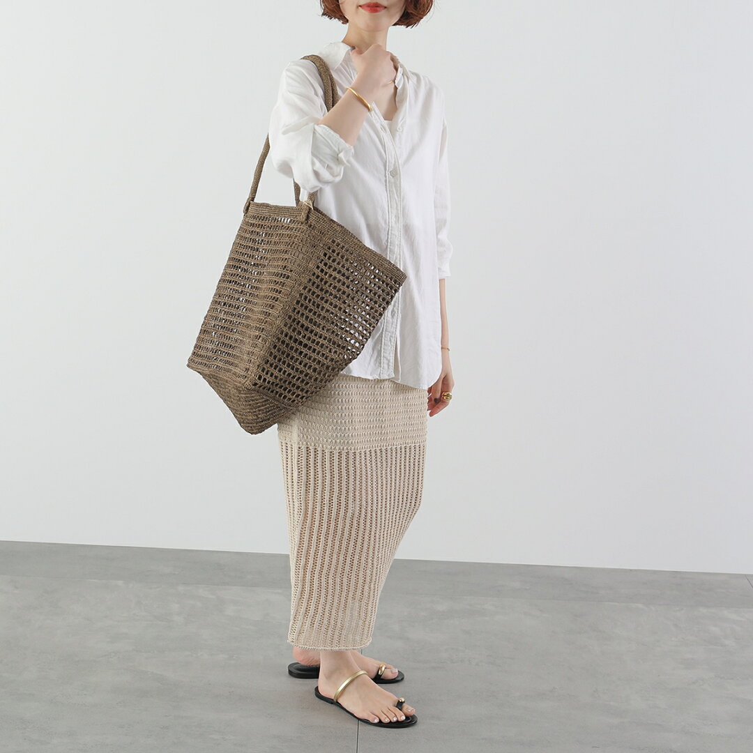 【10%OFFクーポン対象・6/19-18時~】MADE IN MADA メイドインマダ かごバッグ HIT BAG ヒット レディース トートバッグ ラフィア メッシュ 鞄 TEA【cp_ten】 - メイン画像 2