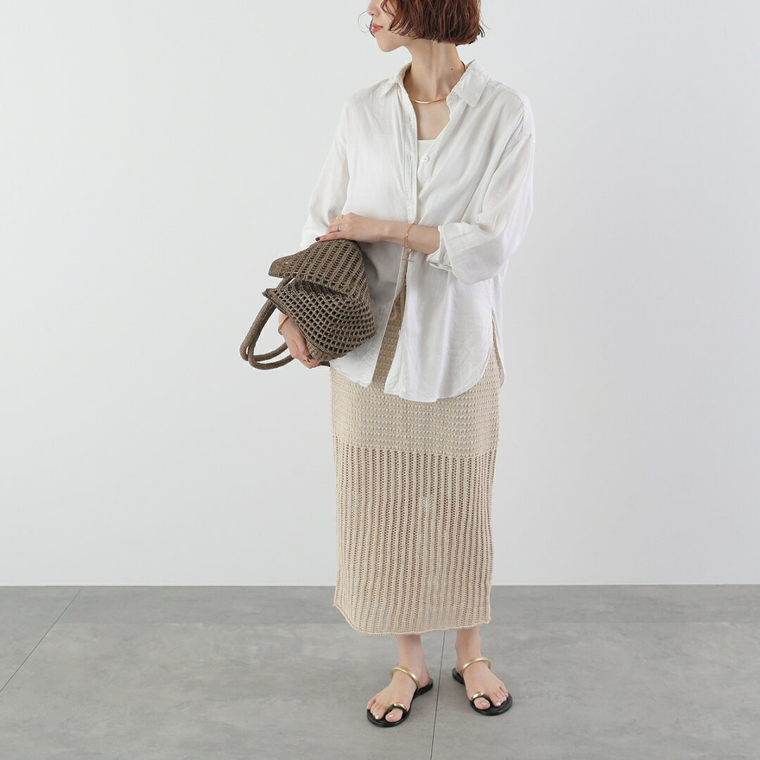 【10%OFFクーポン対象・6/19-18時~】MADE IN MADA メイドインマダ かごバッグ HIT BAG ヒット レディース トートバッグ ラフィア メッシュ 鞄 TEA【cp_ten】 - メイン画像 3