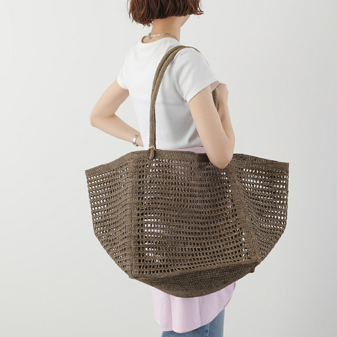 【10%OFFクーポン対象・6/19-18時~】MADE IN MADA メイドインマダ かごバッグ HIT BAG ヒット レディース トートバッグ ラフィア メッシュ 鞄 TEA【cp_ten】 - メイン画像 5