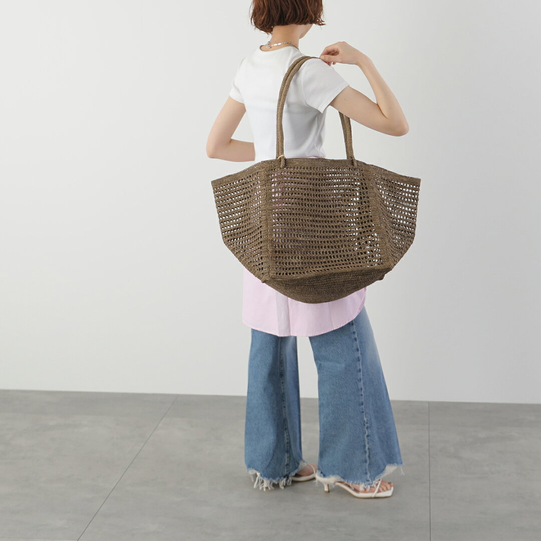 【10%OFFクーポン対象・6/19-18時~】MADE IN MADA メイドインマダ かごバッグ HIT BAG ヒット レディース トートバッグ ラフィア メッシュ 鞄 TEA【cp_ten】 - メイン画像 6