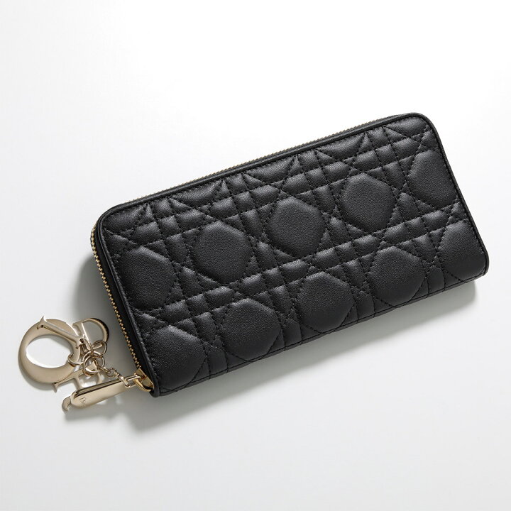 楽天市場】Dior ディオール ラウンドファスナー長財布 LADY DIOR 