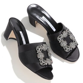 MANOLO BLAHNIK マノロブラニク サンダル MARTANEW マルタニュー 319-1037 レディース 5cmヒール サテン ビジュー ミュール 鞄 0002【dc_kikaku】