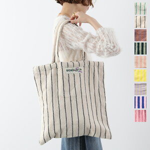 BONGUSTA �{���O�X�^ �g�[�g�o�b�O NARAM TOTEBAG �i���� ���f�B�[�X �X�g���C�v �R�b�g�� ���S �^�I���n �� �J���[9�F
