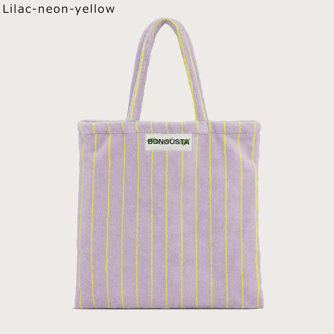 BONGUSTA ボングスタ トートバッグ NARAM TOTEBAG ナラム レディース ストライプ コットン ロゴ タオル地 鞄 カラー9色 - メイン画像 13