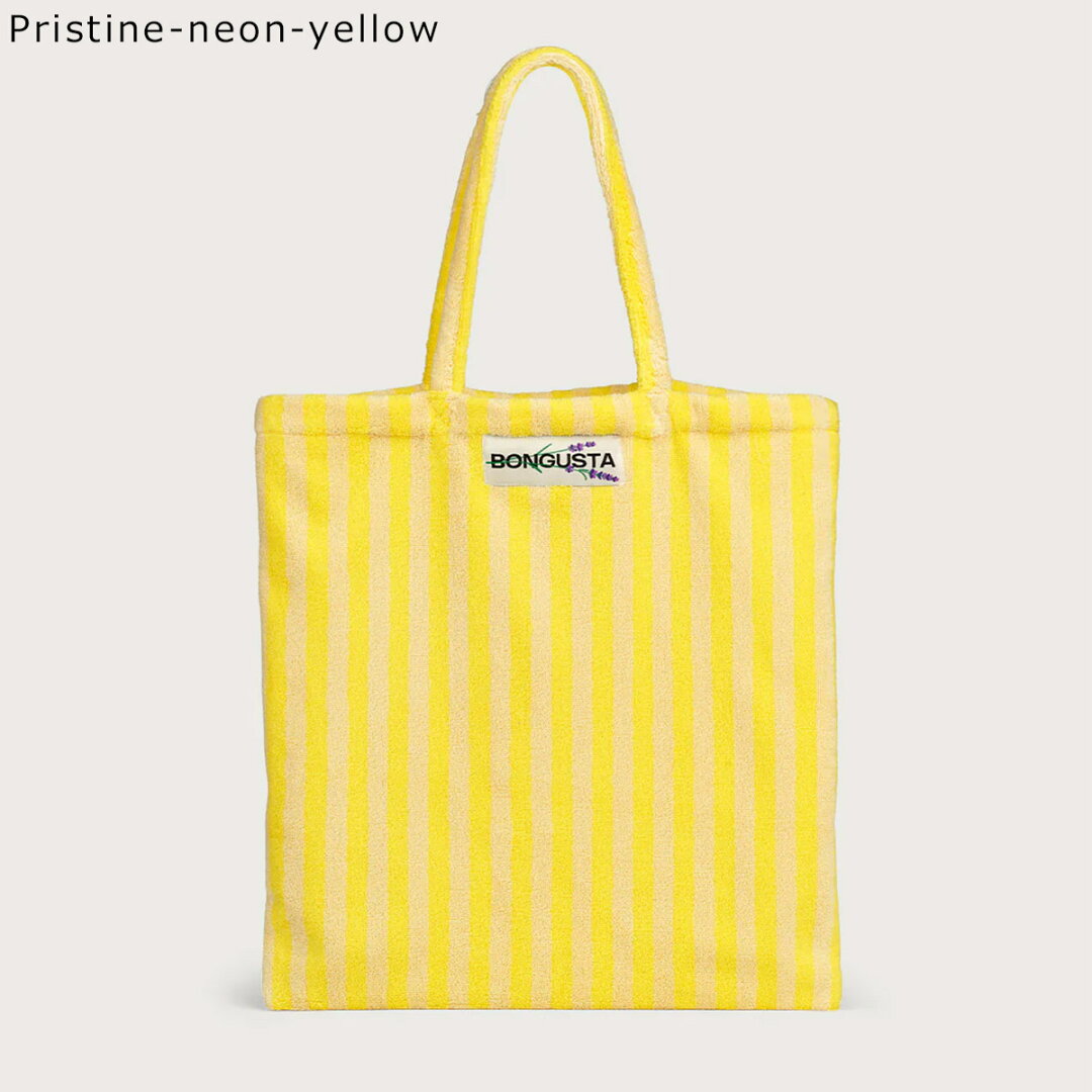 BONGUSTA ボングスタ トートバッグ NARAM TOTEBAG ナラム レディース ストライプ コットン ロゴ タオル地 鞄 カラー9色 - メイン画像 14