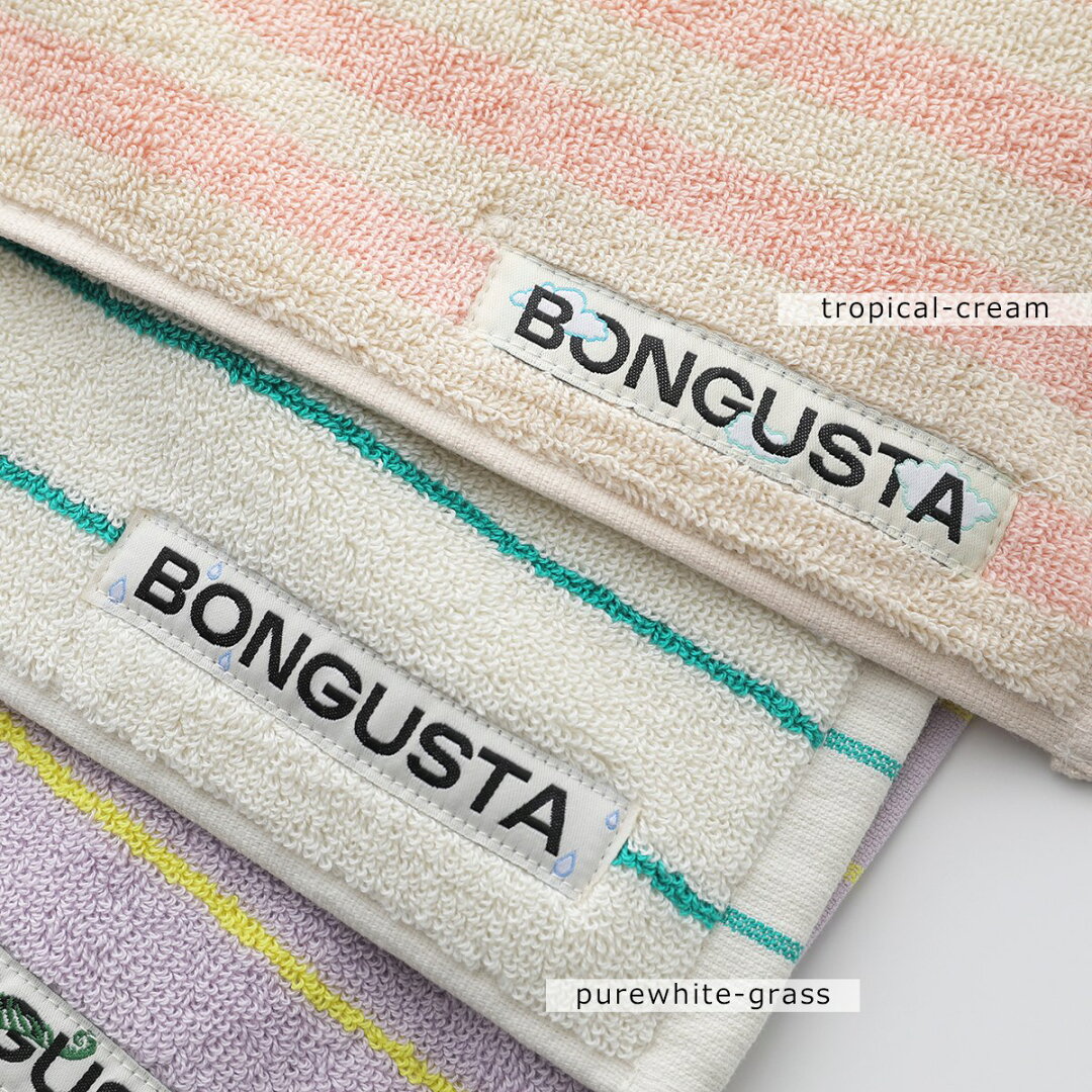 BONGUSTA ボングスタ トートバッグ NARAM TOTEBAG ナラム レディース ストライプ コットン ロゴ タオル地 鞄 カラー9色 - メイン画像 20
