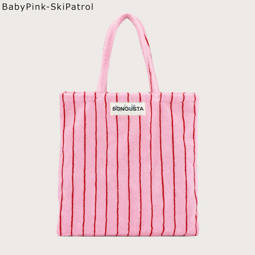 BONGUSTA ボングスタ トートバッグ NARAM TOTEBAG ナラム レディース ストライプ コットン ロゴ タオル地 鞄 カラー9色 - メイン画像 7