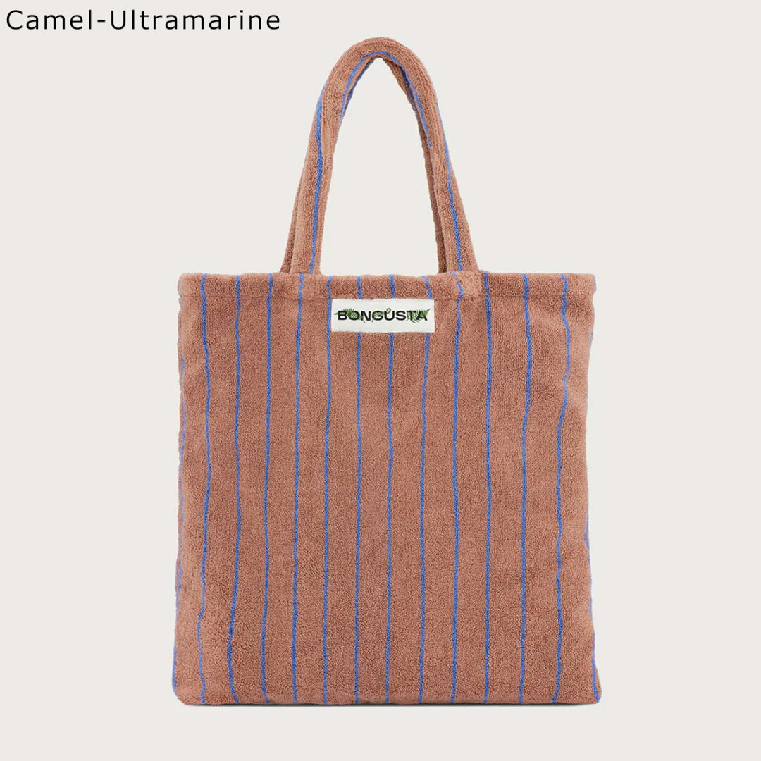 BONGUSTA ボングスタ トートバッグ NARAM TOTEBAG ナラム レディース ストライプ コットン ロゴ タオル地 鞄 カラー9色 - メイン画像 8