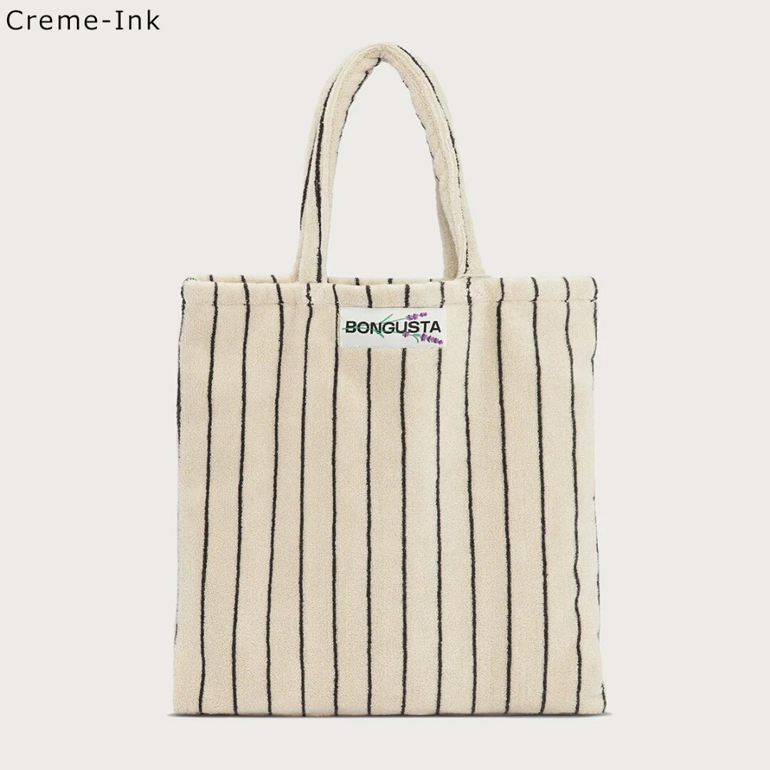 BONGUSTA ボングスタ トートバッグ NARAM TOTEBAG ナラム レディース ストライプ コットン ロゴ タオル地 鞄 カラー9色 - メイン画像 9