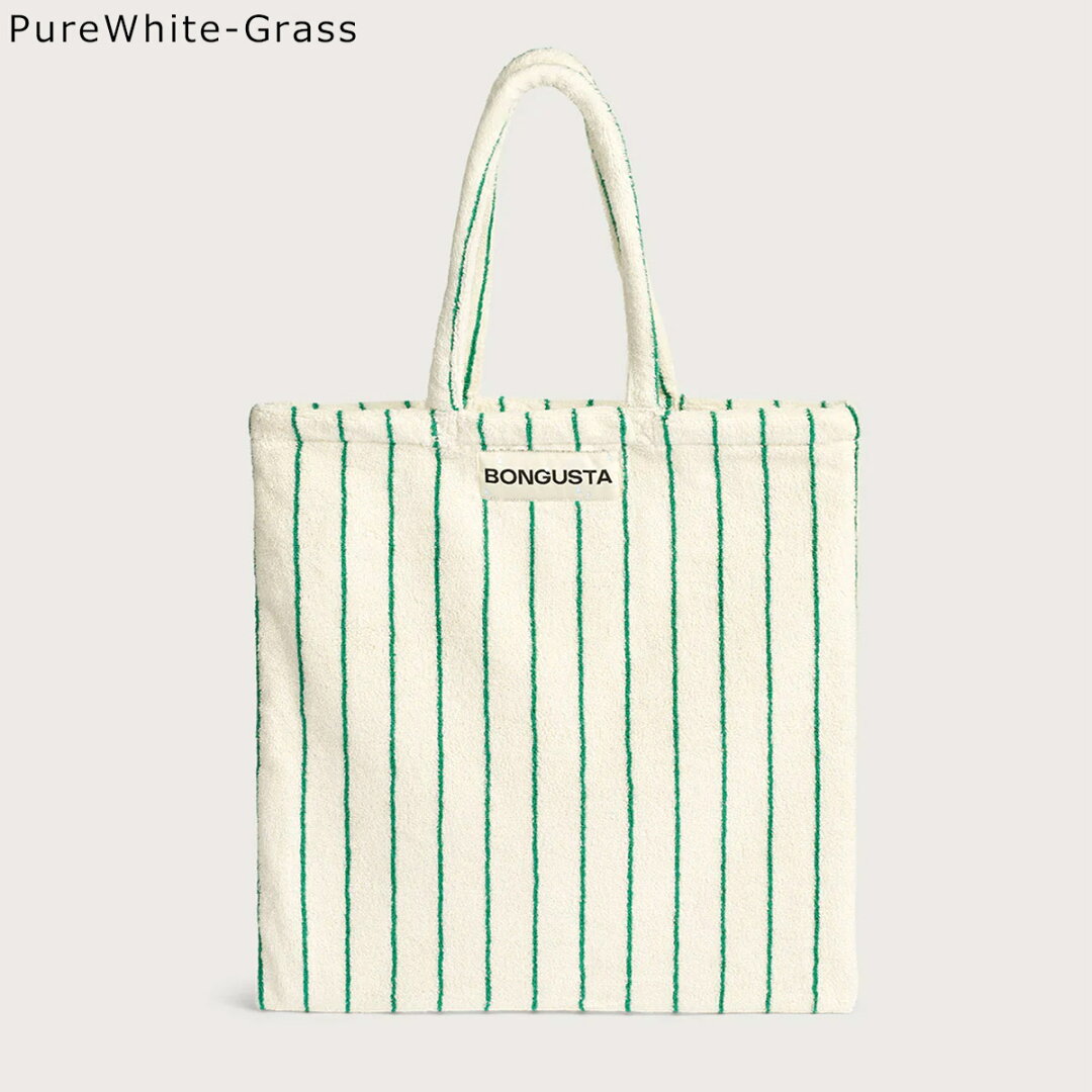 BONGUSTA ボングスタ トートバッグ NARAM TOTEBAG ナラム レディース ストライプ コットン ロゴ タオル地 鞄 カラー9色 - メイン画像 10