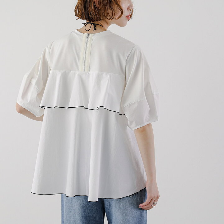 楽天市場】HERENCIA ヘレンチア カットソー ブラウス Back ruffle tops 
