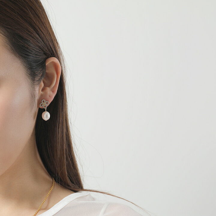 楽天市場】TORY BURCH トリーバーチ ピアス KIRA CLOVER PEARL DROP 