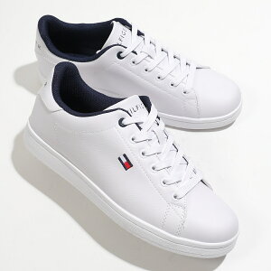 TOMMY HILFIGER トミー ヒルフィガー スニーカー LENDAR メンズ ローカット フェイクレザー ロゴ シューズ 靴 WHITE