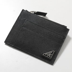 PRADA �v���_ �R�C���P�[�X 2MC067 QHH �����Y �T�t�B�A�[�m���U�[ �g���C�A���O�����S �J�[�h�P�[�X �t���O�����g�P�[�X F0002/NERO�ydc_kikaku�z
