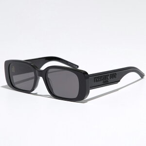 Dior ディオール サングラス Wildior S2U CD40032U 01A レディース スクエア型 メガネ 眼鏡 凸凹ロゴ セルフレーム アイウェア 10A0