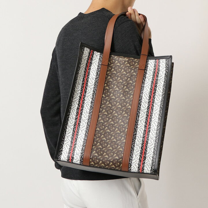楽天市場】BURBERRY バーバリー 8021486 レザー モノグラム ストライプ  