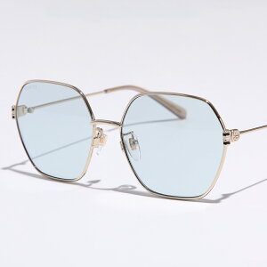 GUCCI グッチ サングラス GG1285SA レディース ポリゴン型 メタルフレーム 細フレーム クリングスタイプ アジアンフィット GGメタルロゴ メガネ アイウェア 004