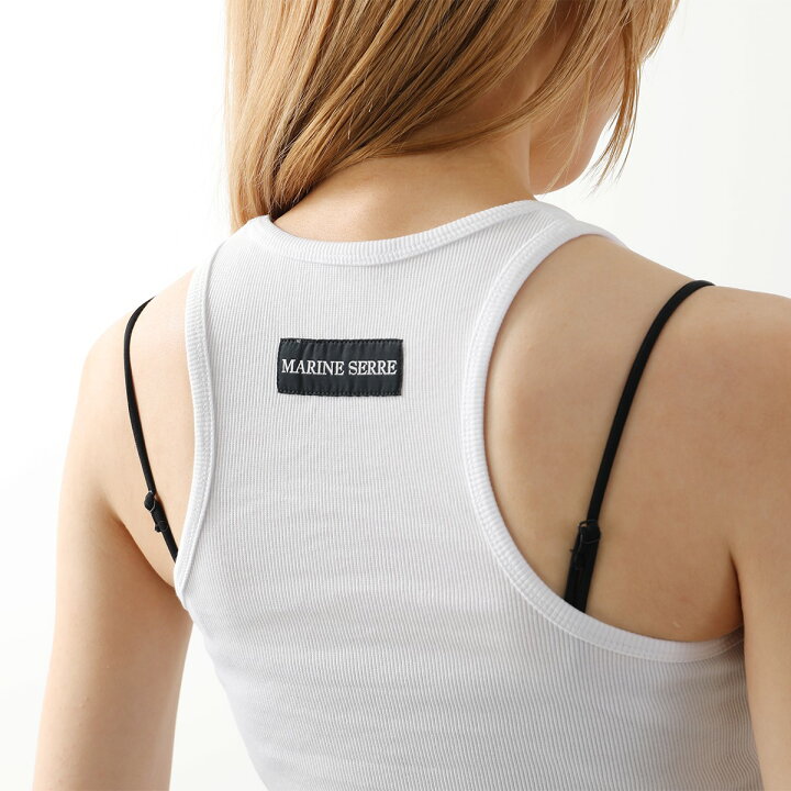 楽天市場】Marine Serre マリーン セル タンクトップ MOON LOGO RIBBED  