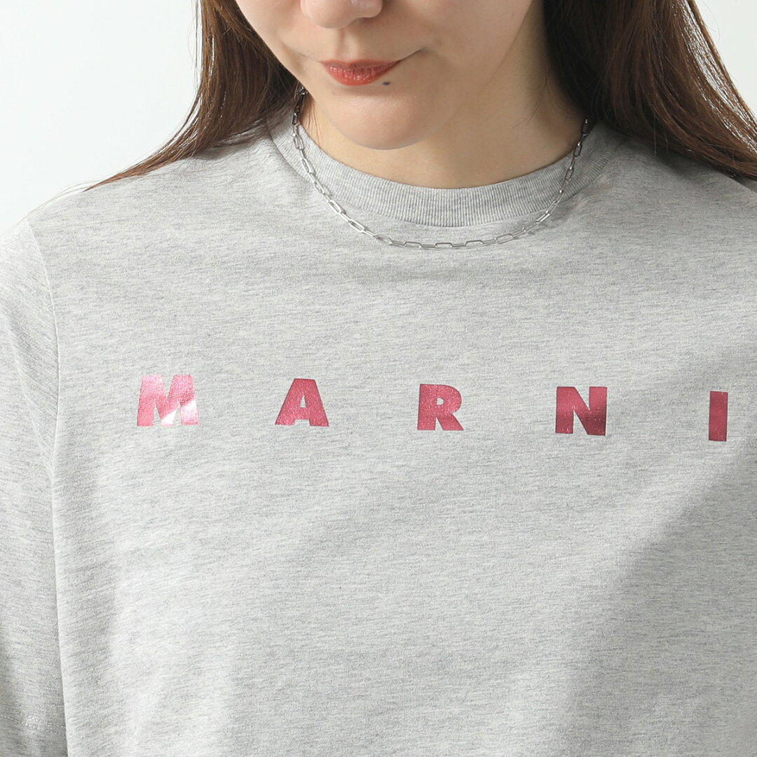 MARNI KIDS マルニ キッズ Tシャツ M01317 M00HZ レディース ガールズ 半袖 カットソー ロゴT クルーネック コットン カラー4色 M01317M00HZ0M803 - メイン画像 11