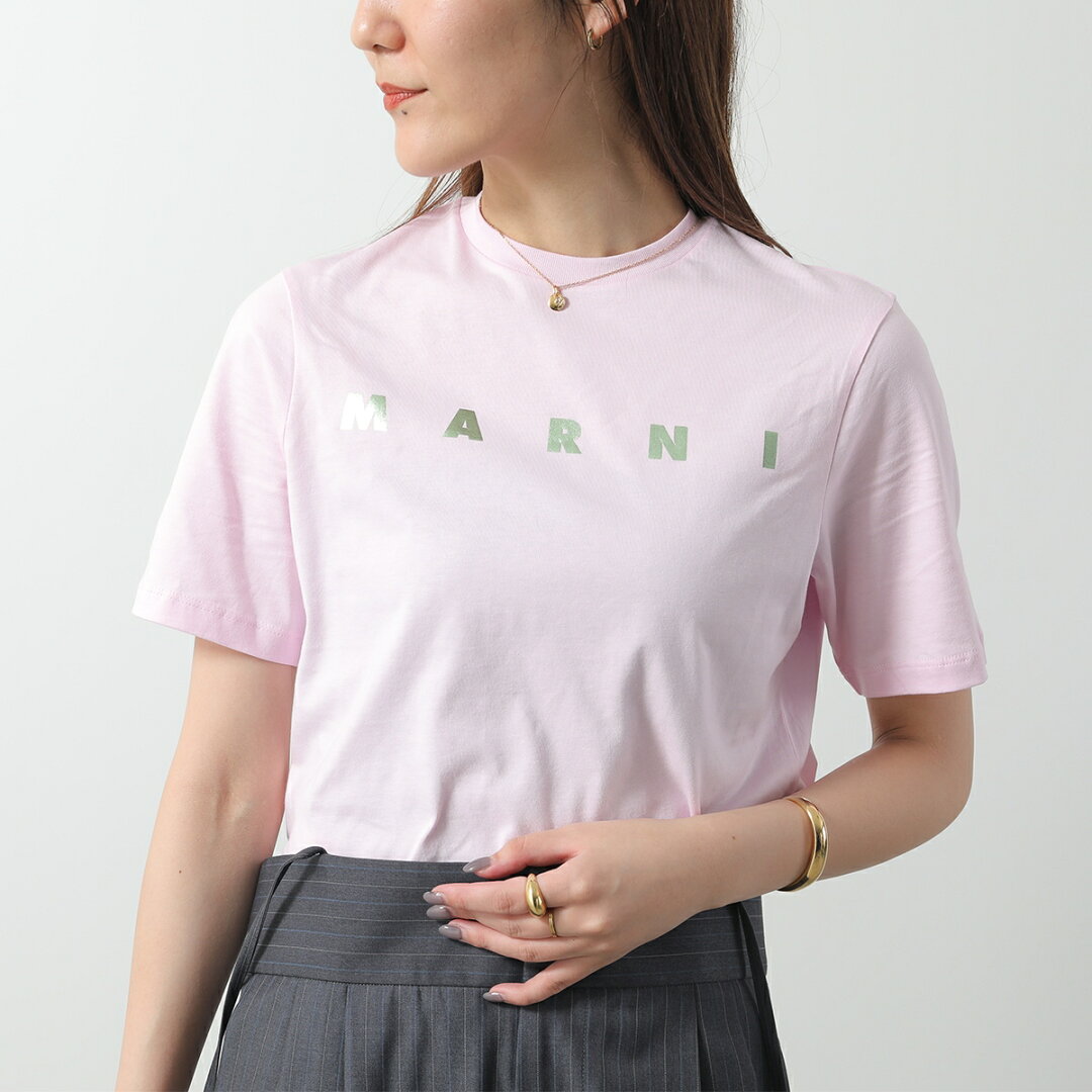MARNI KIDS マルニ キッズ Tシャツ M01317 M00HZ レディース ガールズ 半袖 カットソー ロゴT クルーネック コットン カラー4色 M01317M00HZ0M803 - メイン画像 13