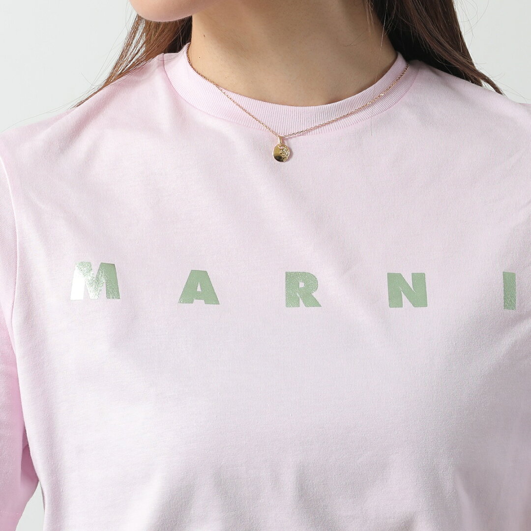 MARNI KIDS マルニ キッズ Tシャツ M01317 M00HZ レディース ガールズ 半袖 カットソー ロゴT クルーネック コットン カラー4色 M01317M00HZ0M803 - メイン画像 14