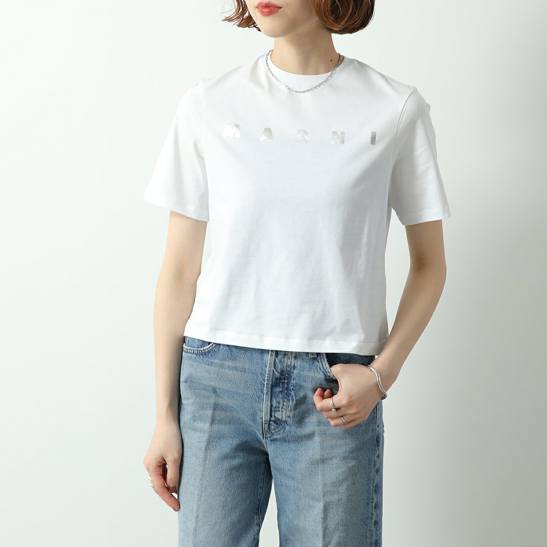 MARNI KIDS マルニ キッズ Tシャツ M01317 M00HZ レディース ガールズ 半袖 カットソー ロゴT クルーネック コットン カラー4色 M01317M00HZ0M803 - メイン画像 15